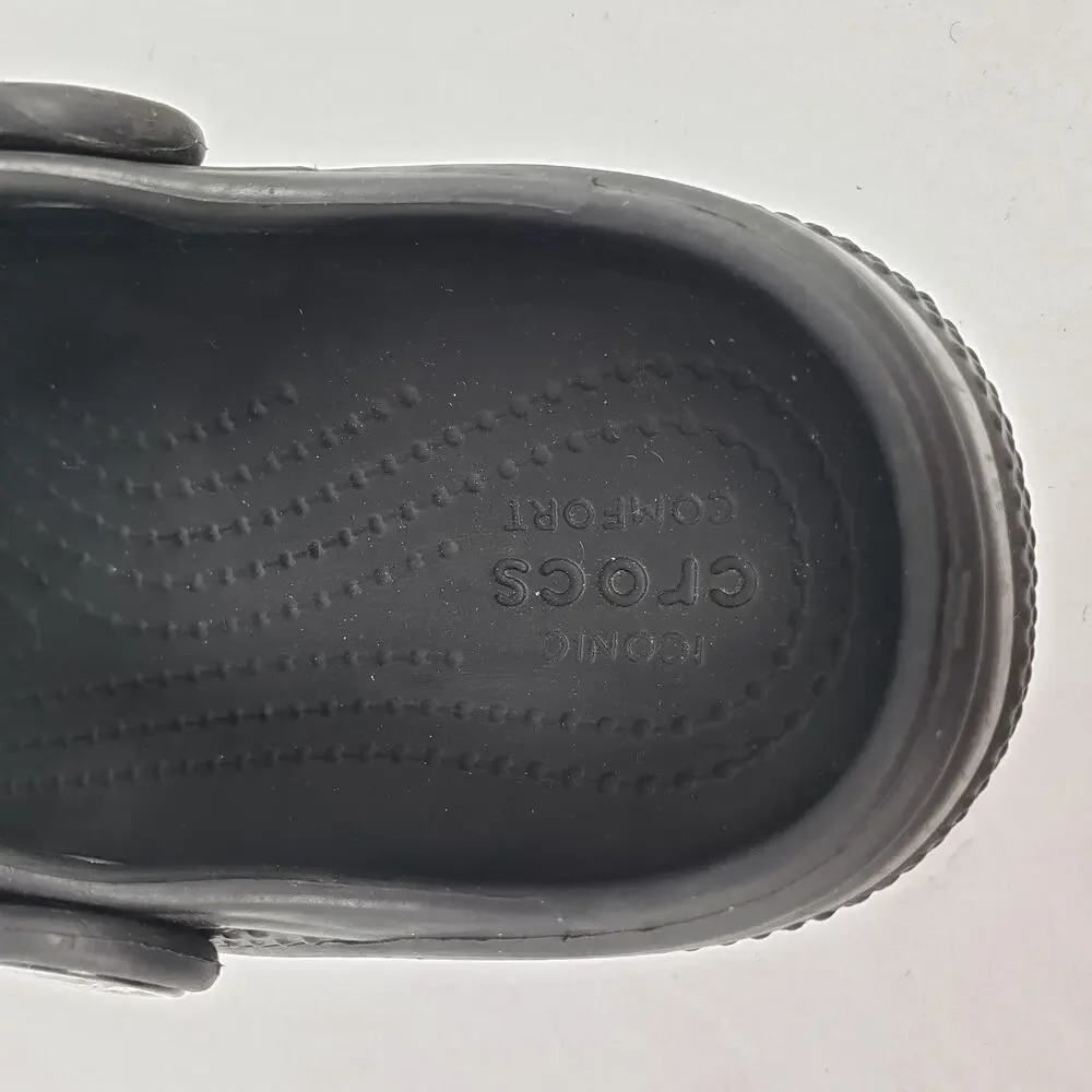 Crocs Classic Toddler Boys Size 12 Black Slip On Casual Clog Shoes